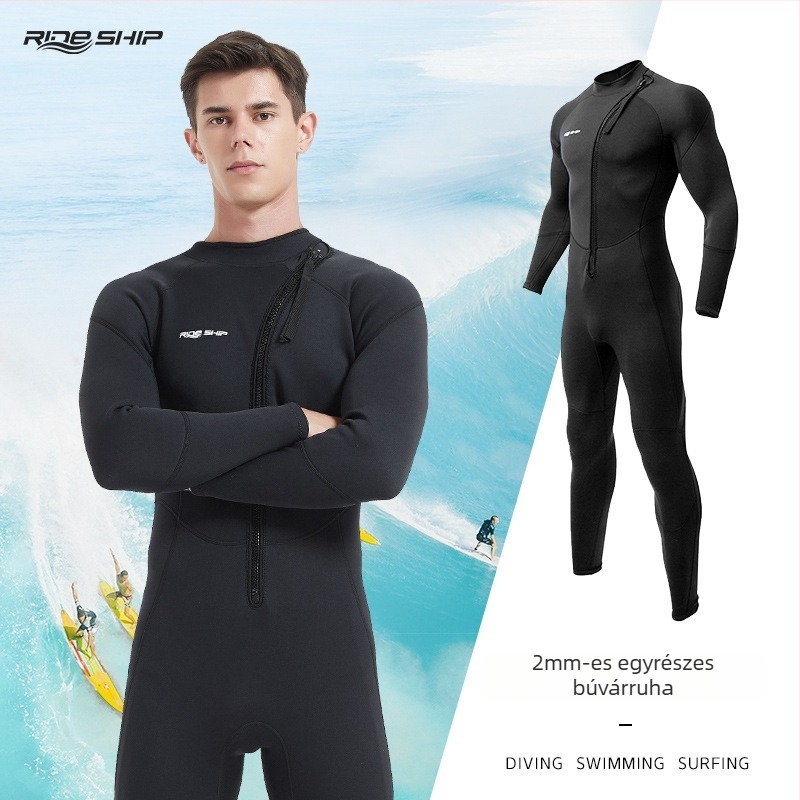 2 mm-es neoprén-nylon wetsuit, uniszex — melegséget nyújt úszáshoz, vízben való sétáláshoz és merüléshez