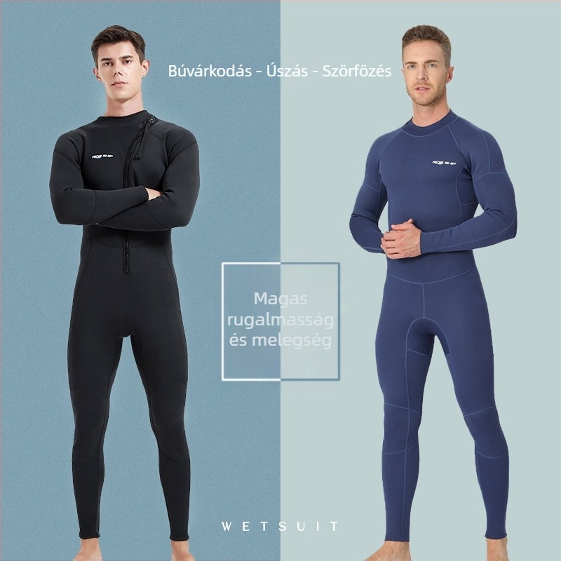 2 mm-es neoprén-nylon wetsuit, uniszex — melegséget nyújt úszáshoz, vízben való sétáláshoz és merüléshez