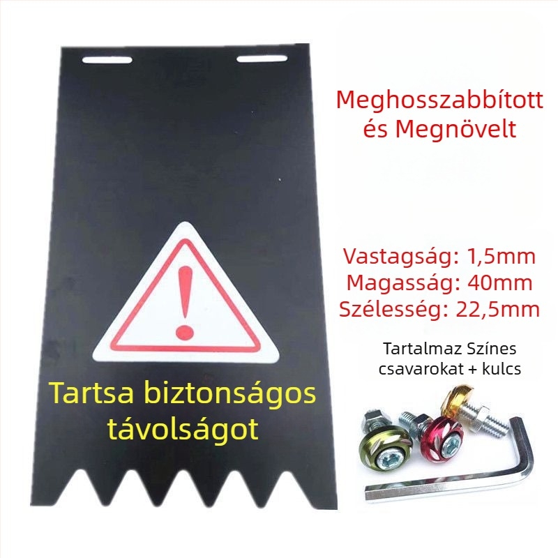 Hátsó kerék sárvédő, univerzális, szélesített és megvastított, motorkerékpárokhoz, elektromos járművekhez és háromkerekűekhez