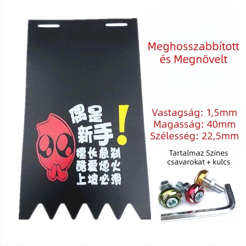 Hátsó kerék sárvédő, univerzális, szélesített és megvastított, motorkerékpárokhoz, elektromos járművekhez és háromkerekűekhez