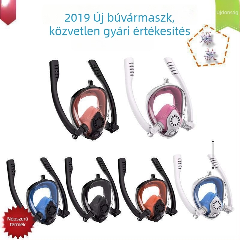 Teljesen száraz szilikon sznorkelmaszk felnőtteknek és gyerekeknek