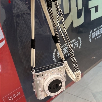 Instax SQ1 Fényképezőgép Táska, Corduroy Anyag, Oldaltás Stílus, Uniszex, Légpárnás Hordozó, SQ1 Kompatibilis, 2025 tavasz