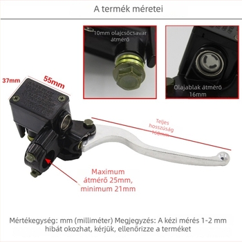 Mogelon fékpumpa pedálos motorhoz és elektromos járműhöz — hidraulikus elöl-hátul tárcsafék rendszer, alumíniumötvözet, 48V