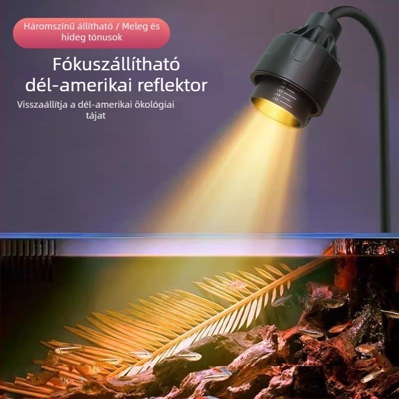 Akvárium LED világítás Dél-Amerikai tájképekhez és vízi növények növekedéséhez – ötvözet, 8/12W