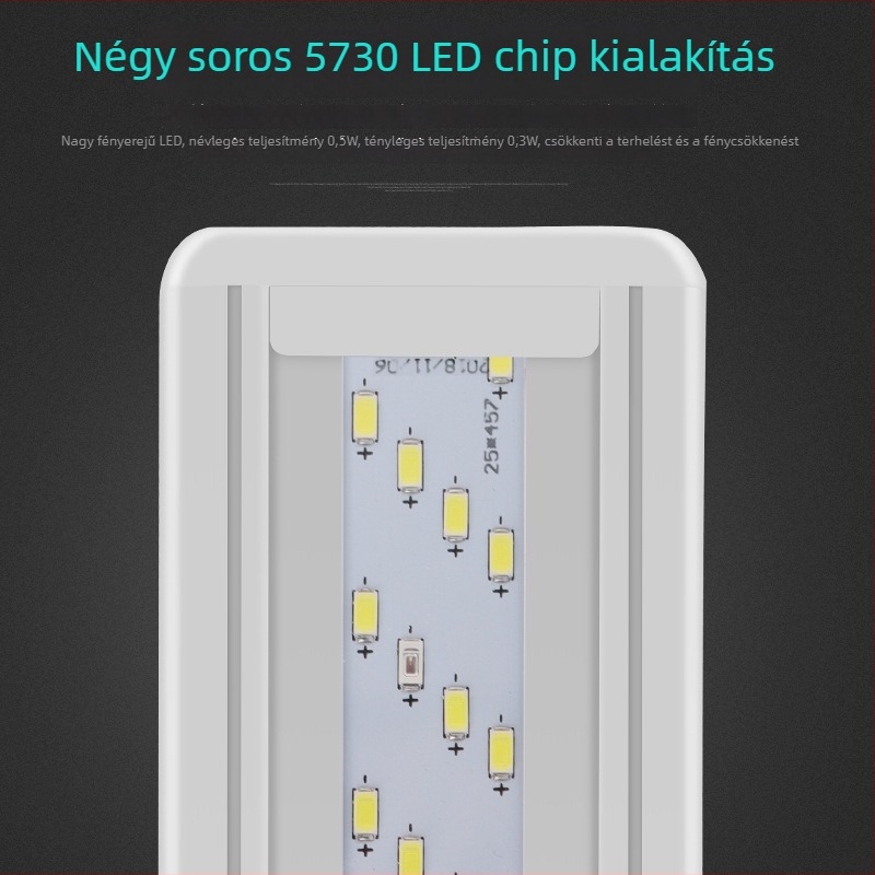 Ultra vékony LED akváriumi lámpa vízi növényekhez, kihúzható klipszes lámpatest