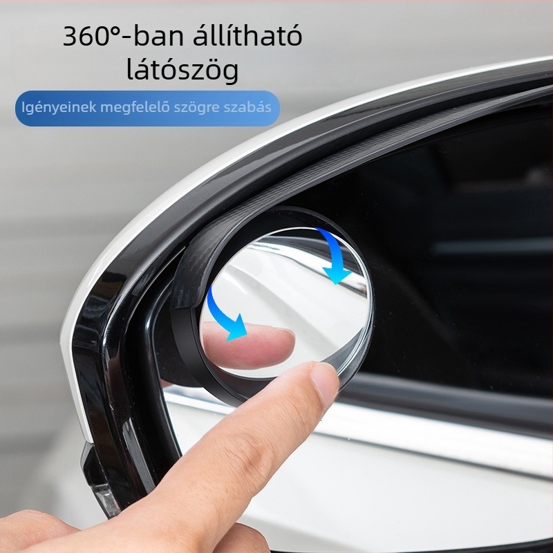 Chenyi ABS univerzális autó holttér-oltája – 360°-os tolató tükör esővédővel, univerzális illeszkedés, rögzítés klip + ragasztó