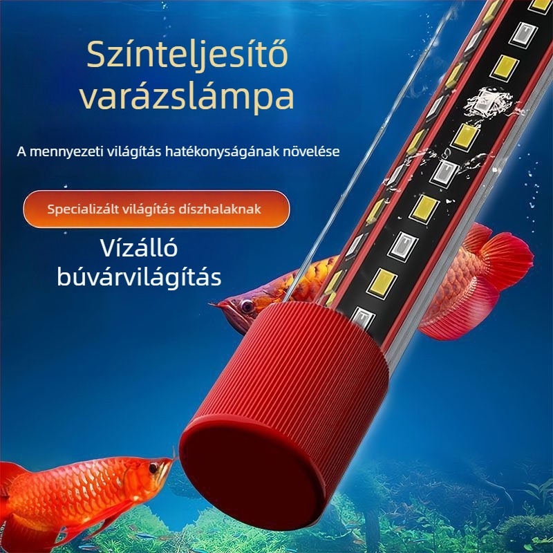 Akváriumi víz alatti világítótest, vízálló, energiatakarékos, nagy fényerő a színek és a hangulat fokozására