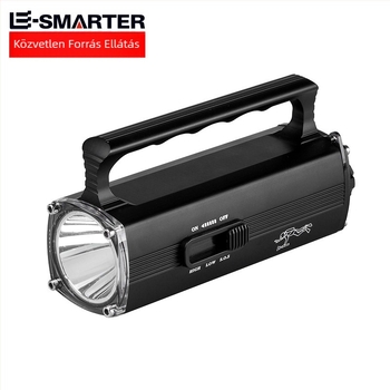 LED elemlámpa alumíniumötvözetből, 6600 mAh akkumulátor, 15W teljesítmény, LED fényforrás, hatótáv 200-500 m