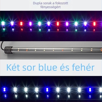 Beható LED akváriumi fény növényekhez, vízálló, PVC/üveg, T4-20 modell, 3–12W, 150 g