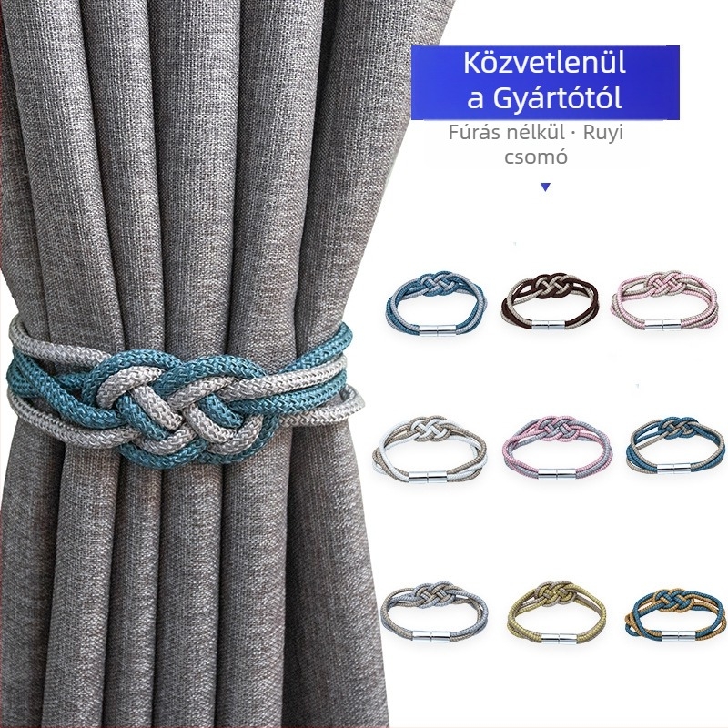 Függönykiegészítők – mágneses csat, modell ck-5, anyag: műanyag + poliészter, alkalmas a függönyök felakasztásához, stílus: modern minimalizmus