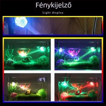 Akváriumi lámpa távirányítóval, vízálló éjszakai fény vízi növényekhez