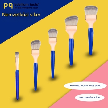 Kétoldalú alapozó ecset – nem szívja fel és nem tapad a púderhez, modell BD, típus: sminkecset, 3 éves élettartam, minden bőrtípushoz