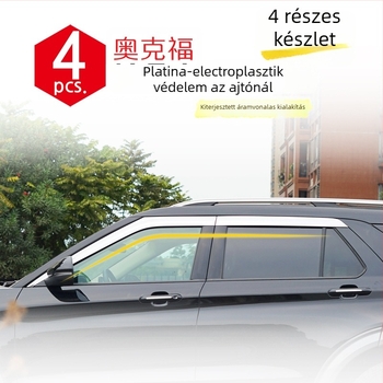 Ford Explorer ABS dekoratív esővédő ablak díszítőelem, 4 db, öntapadós, kompatibil 2020-tól