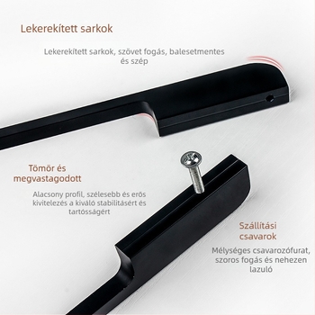 Gardróbajtó-fogantyú, modell F077, alumíniumötvözet, öntés nyomás alatt, rúd alakú, felületi rögzítés