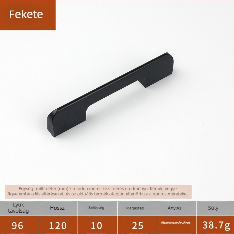 Gardróbajtó-fogantyú, modell F077, alumíniumötvözet, öntés nyomás alatt, rúd alakú, felületi rögzítés