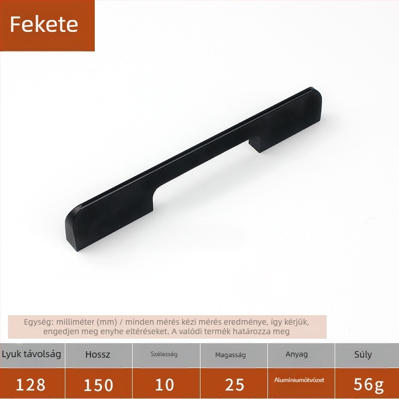 Gardróbajtó-fogantyú, modell F077, alumíniumötvözet, öntés nyomás alatt, rúd alakú, felületi rögzítés