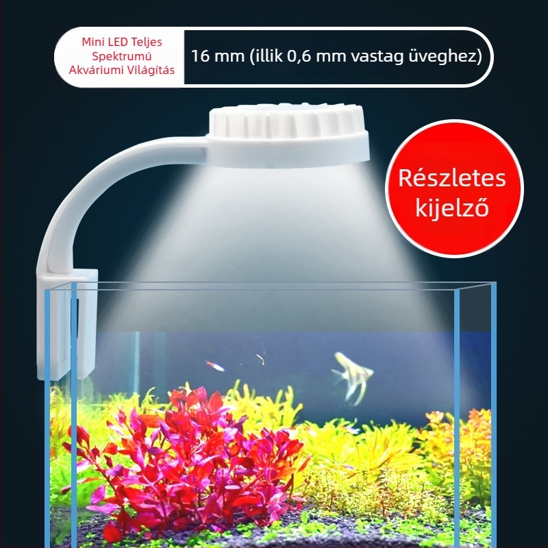 Klippos akváriumi LED világítás, nagy fényerő, 5W, ABS, 0,15 kg