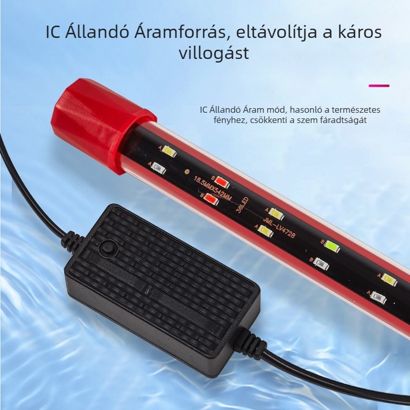 T8 LED vízálló alatti akváriumi világítás, színváltó, drákóhalak számára