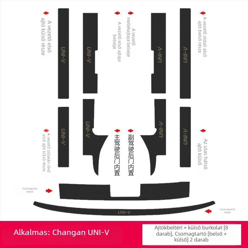 Autóajtó küszöb – csúszásmentes és ütközésvédő védelem, Mingyu, cikkszám pl661760619816, anyag: Other