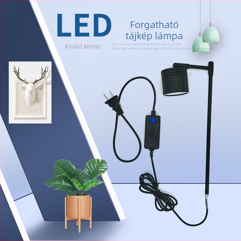 LED teljes spektrumú akváriumi spotlámpa clip-tel kis akváriumokhoz és vízi növények díszítésére