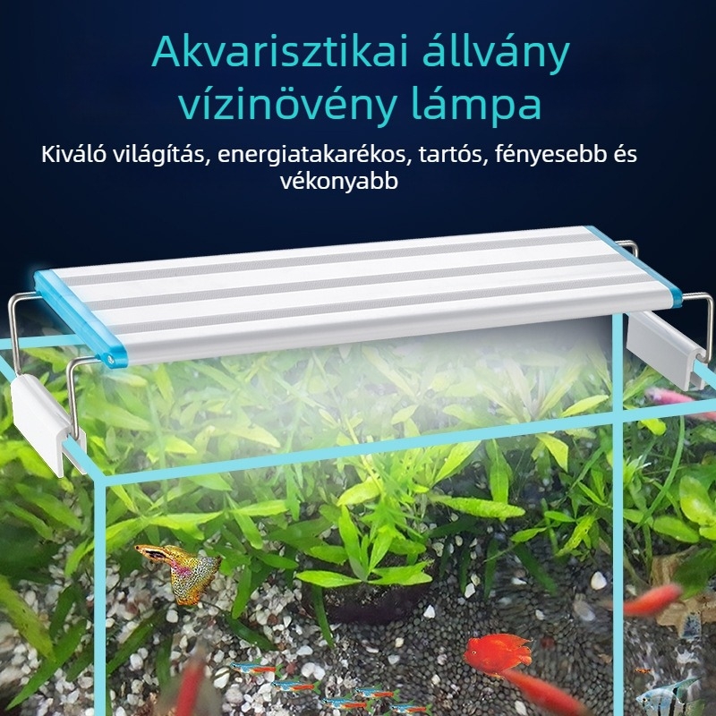 Xilong MS20 LED akváriumi klips lámpa tartóval, világítás növényekhez