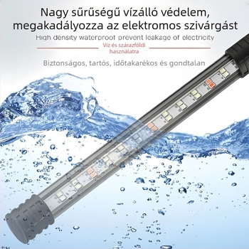Alámerülő LED akváriumi világítás színváltóval és kapcsolóval, vízálló, teljesítmény opciók 4W-16W