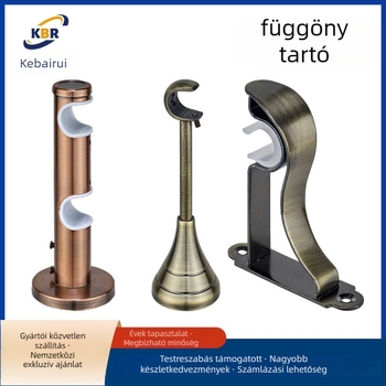 21-es függönyrúd tartó - egy- vagy kettős rúdhoz, falra szerelhető, modern minimalist stílus, anyagok: vas/alumíniumötvözet/plasztik, tömeg 2,12 g/készlet