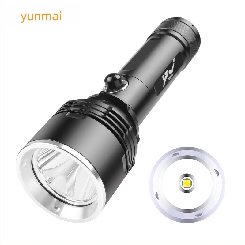 XHP70 LED-del ellátott búvár lámpa mágneses kapcsolóval, alumínium ötvözet test, 20W, 18650/26650 vagy 3x AAA akkumulátor kompatibilis