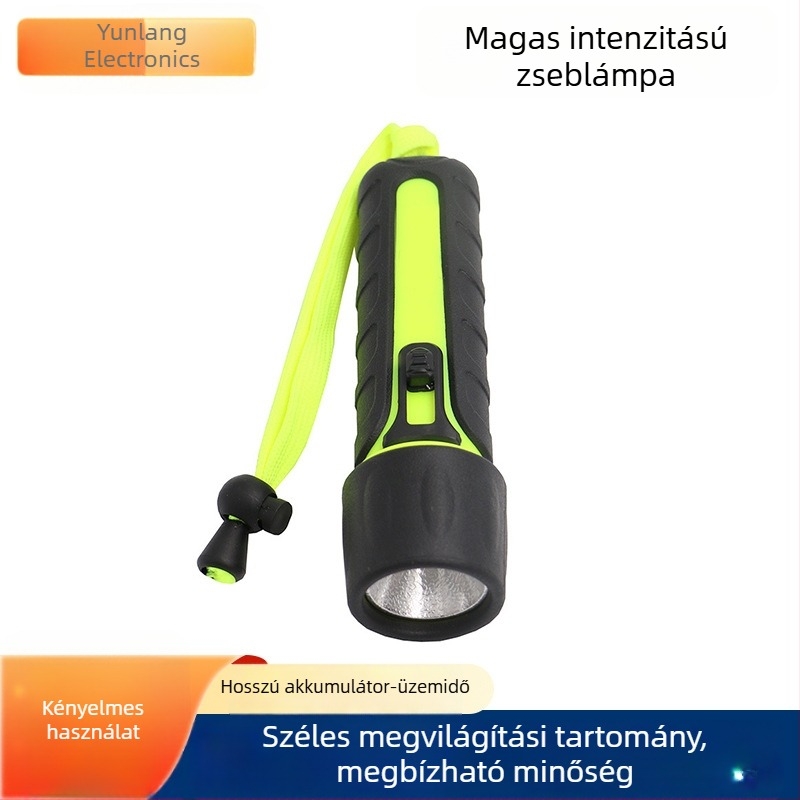 LED búvárlámpa, 4xAA, vízálló, 3W, mágneses kapcsoló, hatótáv 50–100 m