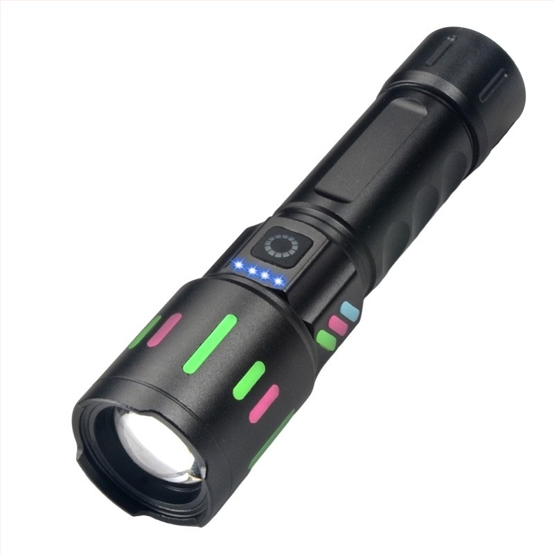 LED elemlámpa alumíniumötvözet testtel, 4000 mAh akkumulátor, 10W LED, hatótávolság >500 m, kézi töltés