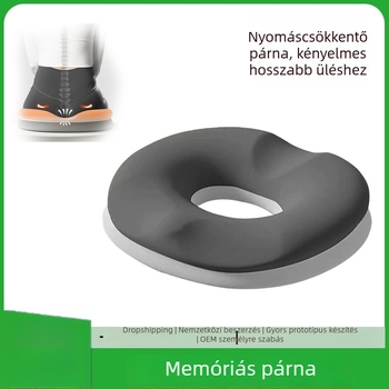 Memóriahabos üléspárna Ice Silk huzattal, szellőző, hosszú üléshez, iroda és autó használatra, nyomáscsökkentés