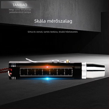 Négy LED-es zseblámpa jáde azonosításához, 10W, újratölthető, alumíniumötvözet