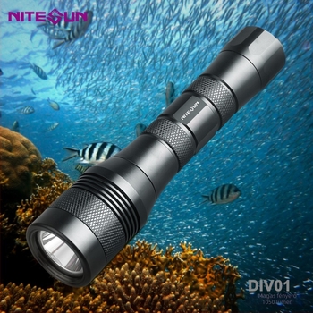 MITESUN DIV01 Professzionális búvárlámpa LED 10W, 2400mAh akkumulátor, 200–500 m hatótávolság, 360° forgatás, töltővel együtt