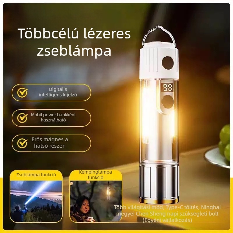 Új hordozható kültéri multifunkcionális LED zseblámpa sátorvilágítással — LED, 10W, 1800mAh, több fényforrás
