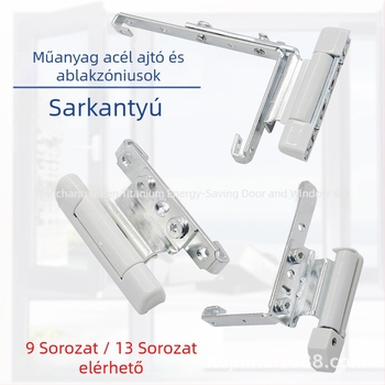 Ajtó- és ablakpánt vasból, galvanizált felülettel, általános vastag pánt, modell Corner hinge