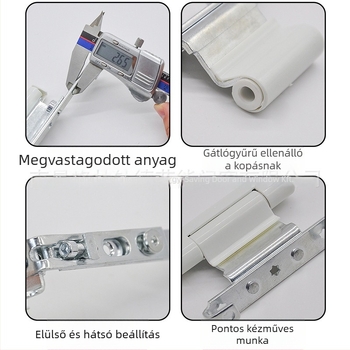 Ajtó- és ablakpánt vasból, galvanizált felülettel, általános vastag pánt, modell Corner hinge