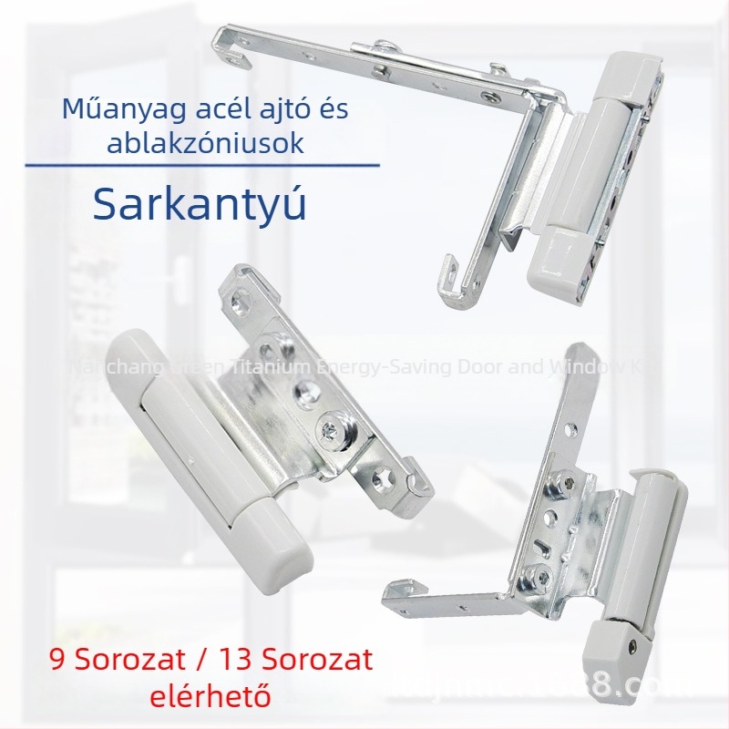 Ajtó- és ablakpánt vasból, galvanizált felülettel, általános vastag pánt, modell Corner hinge
