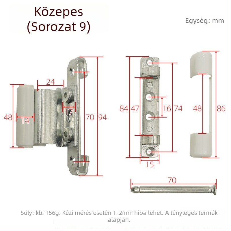 Ajtó- és ablakpánt vasból, galvanizált felülettel, általános vastag pánt, modell Corner hinge