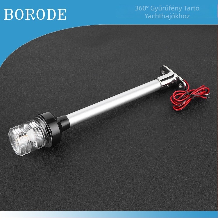 LED tengeri navigációs lámpa állvánnyal, 360° fény, 12-24V, 316 rozsdamentes acél