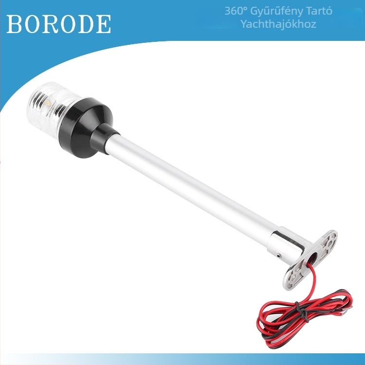 LED tengeri navigációs lámpa állvánnyal, 360° fény, 12-24V, 316 rozsdamentes acél