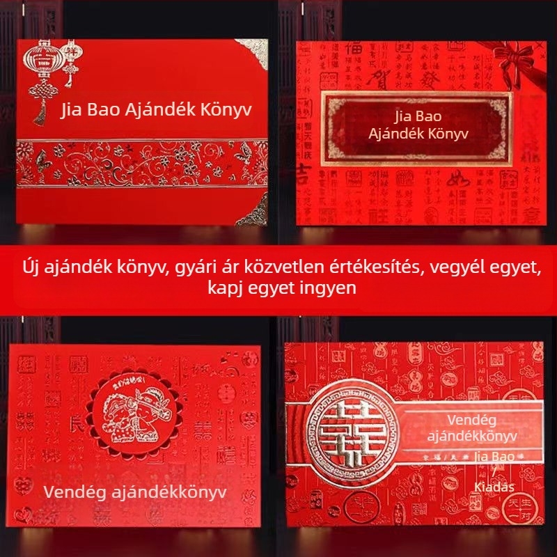 Esküvői vendégkönyv — anyag: papír; csomagolás: PP zacskó; márka: Yongji; kategória: concierge könyv; felhasználás: esküvő