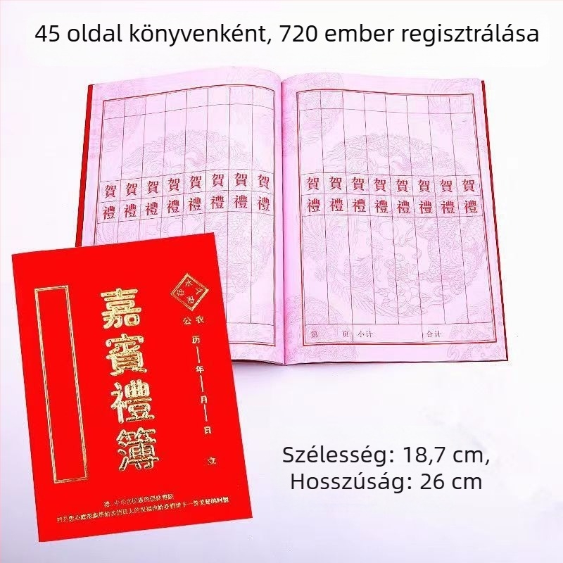 Esküvői vendégkönyv — anyag: papír; csomagolás: PP zacskó; márka: Yongji; kategória: concierge könyv; felhasználás: esküvő