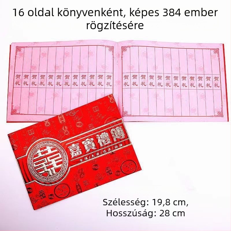 Esküvői vendégkönyv — anyag: papír; csomagolás: PP zacskó; márka: Yongji; kategória: concierge könyv; felhasználás: esküvő