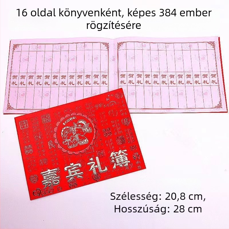 Esküvői vendégkönyv — anyag: papír; csomagolás: PP zacskó; márka: Yongji; kategória: concierge könyv; felhasználás: esküvő