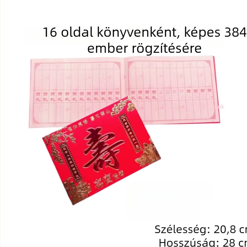 Esküvői vendégkönyv — anyag: papír; csomagolás: PP zacskó; márka: Yongji; kategória: concierge könyv; felhasználás: esküvő
