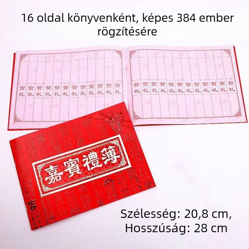 Esküvői vendégkönyv — anyag: papír; csomagolás: PP zacskó; márka: Yongji; kategória: concierge könyv; felhasználás: esküvő