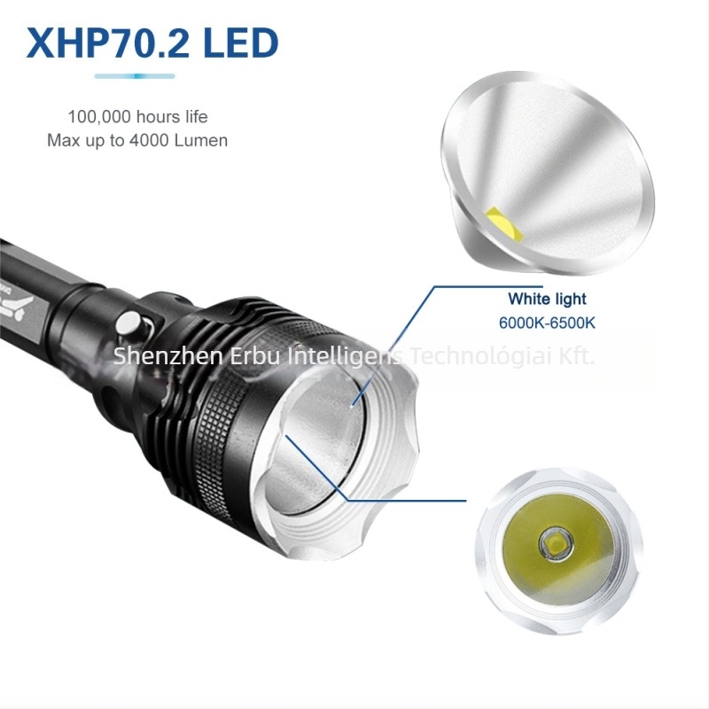 P70 LED búvárfény, 3000 lumen, víz alatti keresés és mentés