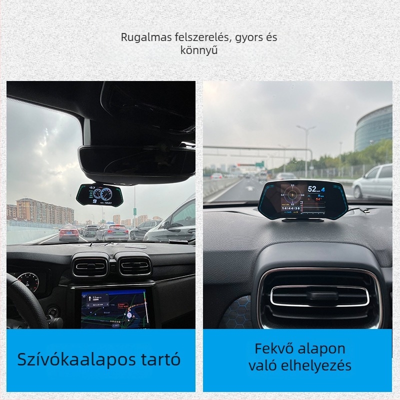 OBD LCD műszerfal, modell TCA02, táplálás OBD interfészen keresztül, bemeneti jel OBD, súly 327 g