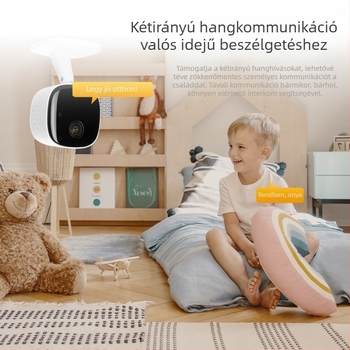 Belső használatra szánt okos kamera kétirányú beszéddel, 1080p, 4 mm optika, éjjellátás