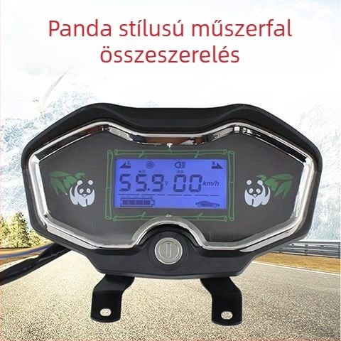 Elektromos háromkerekű műszerfal LCD kijelzővel, univerzális 48V/60V/72V kompatibilitás, teljesítménymérő és sebességmérő